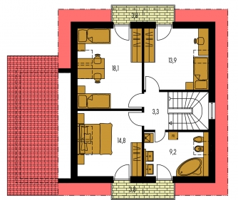Floor plan of second floor - KLASSIK 157